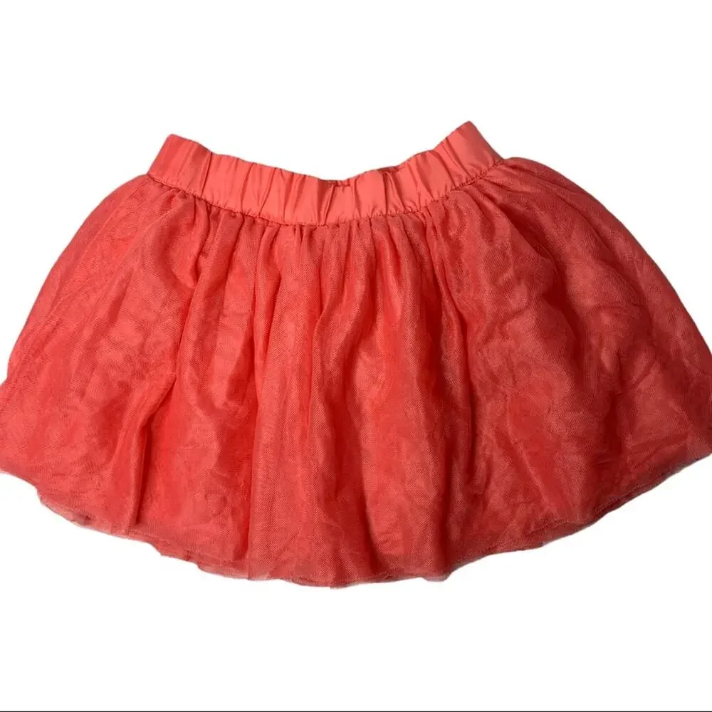 Gymboree 5 Coral orange Tutu tulle skirt